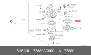 Фильтр салона 72880-AG000 SUBARU