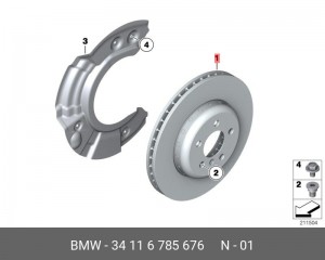 Диск тормозной 34 11 6 785 676 BMW