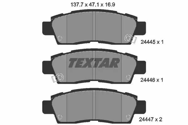 Колодки тормозные дисковые 2444501 TEXTAR
