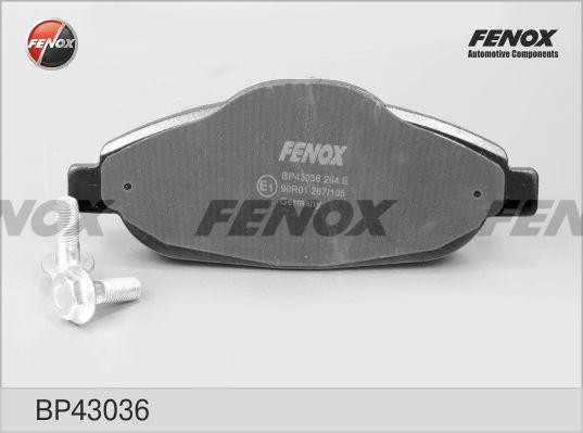 КОЛОДКИ ТОРМОЗНЫЕ ДИСКОВЫЕ ПЕРЕДНИЕ BP43036 FENOX