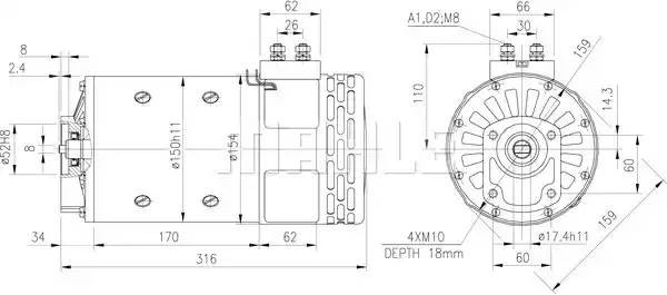 Фильтр воздушный LX572 MAHLE