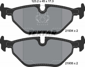 Колодки тормозные дисковые 2193402 TEXTAR