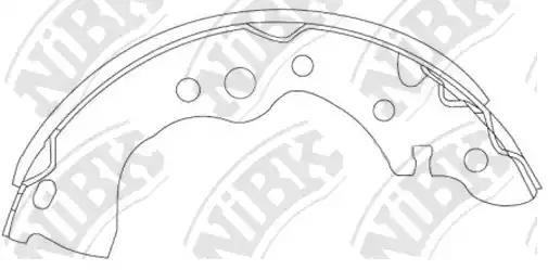 Колодки тормозные барабанные FN0636 NIBK
