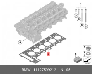 Прокладки ГБЦ (комплект) 11 12 7 599 212 BMW