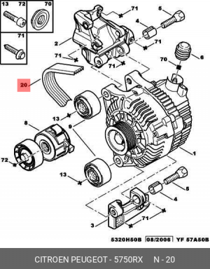 Ремень приводной 5750 RX CITROEN