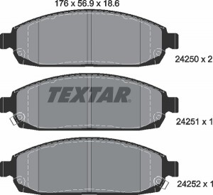 Колодки тормозные дисковые 2425001 TEXTAR