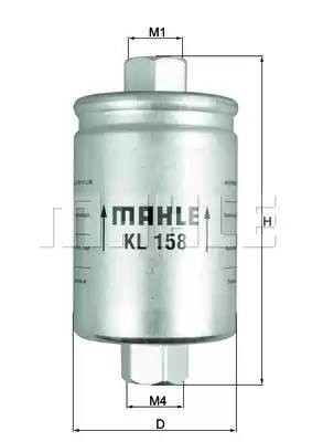 Фильтр топливный KL158 MAHLE