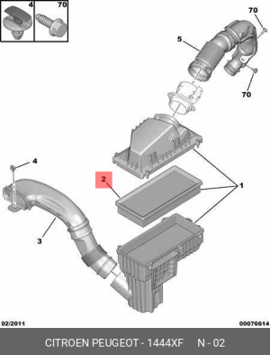Фильтр воздушный 1444 XF CITROEN