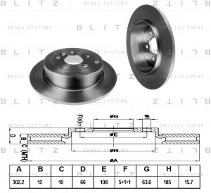 Диск тормозной BS0290 BLITZ