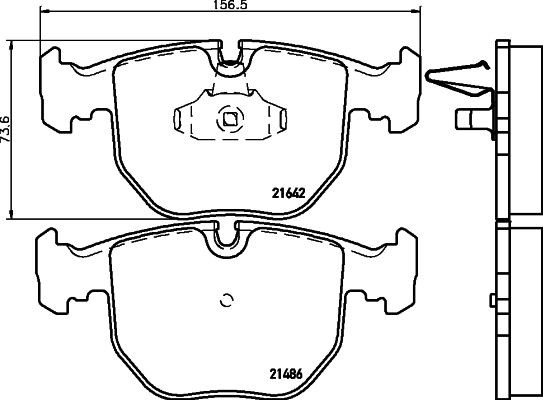 Колодки тормозные дисковые 8DB 355 008-281 PAGID