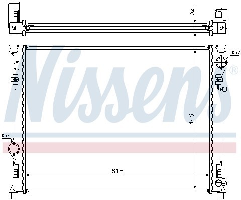 Радиатор охлаждения ДВС 61014A NISSENS