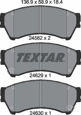 Колодки тормозные дисковые 2458202 TEXTAR