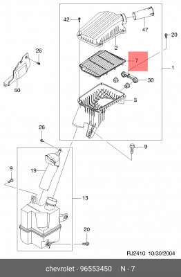 Фильтр воздушный 96553450 DAEWOO