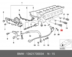 Датчик температуры охлаждающей жидкости 13 62 1 730 034 BMW