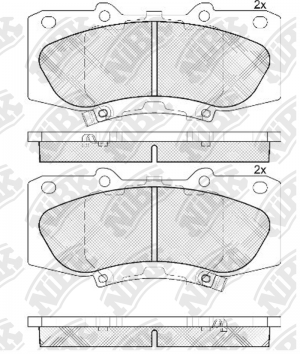 Колодки тормозные дисковые PN0548 NIBK