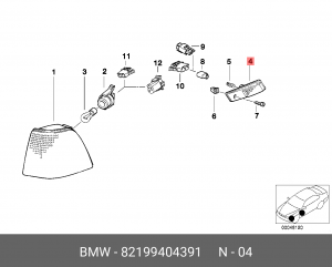 Повторитель указателя поворота 82 19 9 404 391 BMW