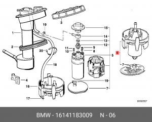 Насос электрический топливной системы в сборе 16 14 1 183 009 BMW