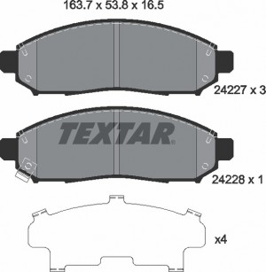 Колодки тормозные дисковые 2422701 TEXTAR