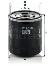 Фильтр масляный двигателя W 7053 MANN FILTER