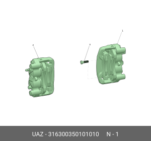 Суппорт тормозной 316300350101010 UAZ UAZ