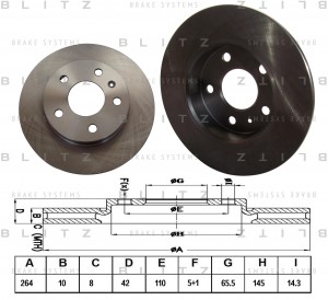 Диск тормозной BS0159 BLITZ