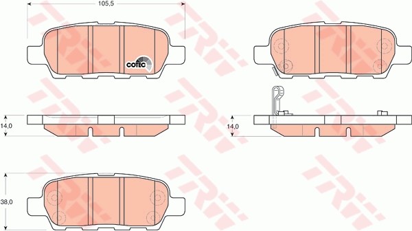 Колодки тормозные дисковые GDB3294 TRW
