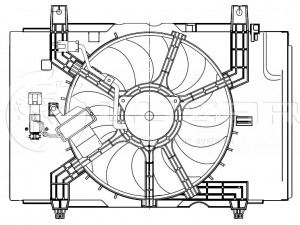 Электровентилятор охлаждения с кожухом LFK14EL LUZAR
