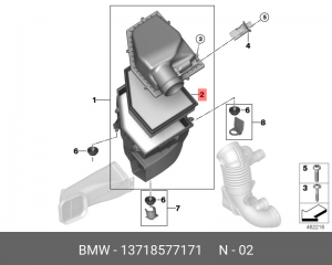 Фильтр воздушный 13 71 8 577 171 BMW