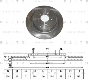 Диск тормозной BS0285 BLITZ