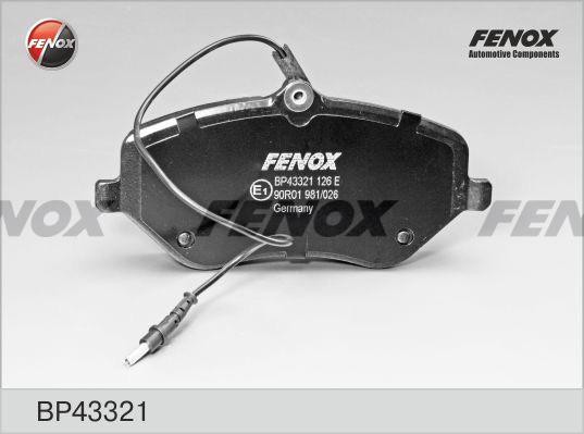 КОЛОДКИ ТОРМОЗНЫЕ ДИСКОВЫЕ ПЕРЕДНИЕ BP43321 FENOX