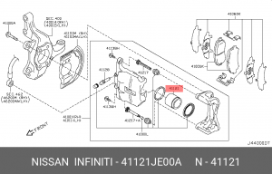 Поршень тормозного суппорта 41121JE00A NISSAN