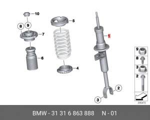 Амортизатор подвески 31 31 6 863 888 BMW