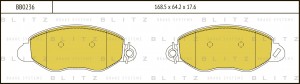 Колодки тормозные дисковые BB0236 BLITZ