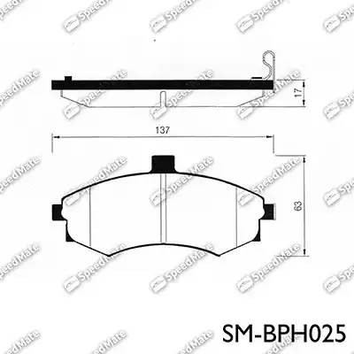 Колодки тормозные дисковые SM-BPH025 SPEEDMATE