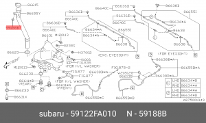 Клипса крепежная 59122FA010 SUBARU