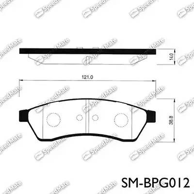 Колодки тормозные дисковые SM-BPG012 SPEEDMATE