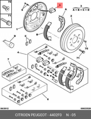 Цилиндр тормозной рабочий 4402 F0 CITROEN
