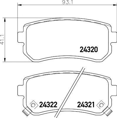 Колодки тормозные дисковые 2432001 TEXTAR