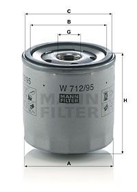 Фильтр масляный двигателя W71295 MANN FILTER