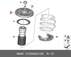 Опора амортизатора подвески 31 30 6 852 158 BMW