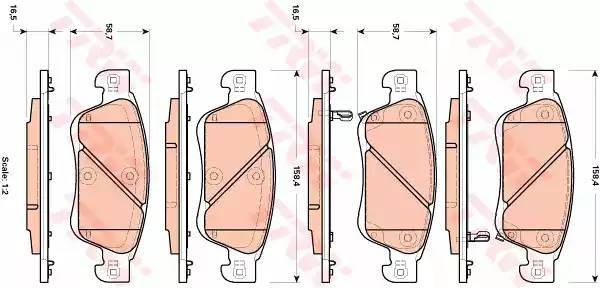 Колодки тормозные дисковые GDB3503 TRW