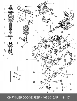 Сайлентблок 4656 012AF CHRYSLER
