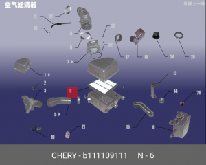Фильтр воздушный B11-1109111 CHERY