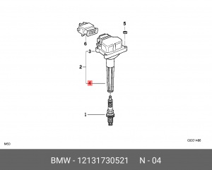 Наконечник свечи зажигания 12 13 1 730 521 BMW