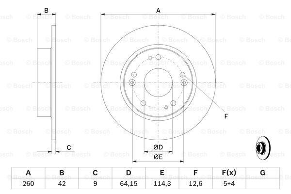 Диск тормозной 0 986 479 451 BOSCH