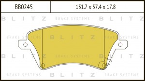 Колодки тормозные дисковые BB0245 BLITZ