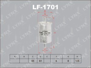 Фильтр топливный LF-1701 LYNXAUTO