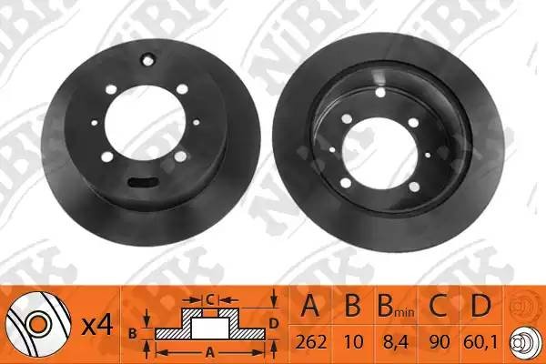 Диск тормозной RN1158 NIBK