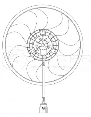Электровентилятор охлаждения без кожуха LFK1848 LUZAR