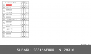 Подшипник ступицы колеса 28316-AE000 SUBARU